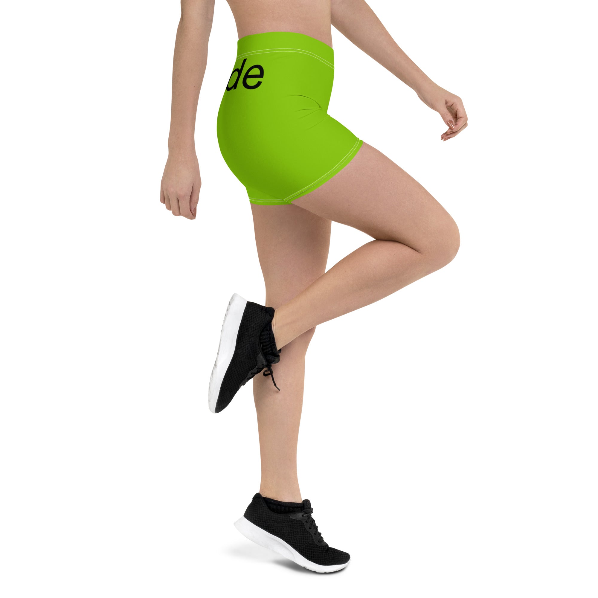 Brat Green Girls' Shorts. Black Gym Shorts. Lime Green Workout Shorts. WickedYo.